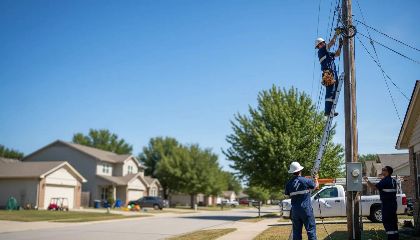 Residential electrician providing installation services in Frost, TX